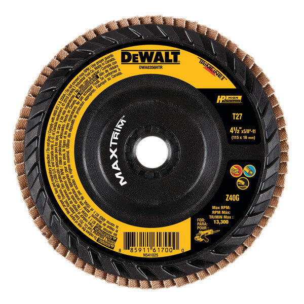 DEWALT HP MAXTRIM Trimmable Backer Flap Disc  (P/N DWA8356HTR)