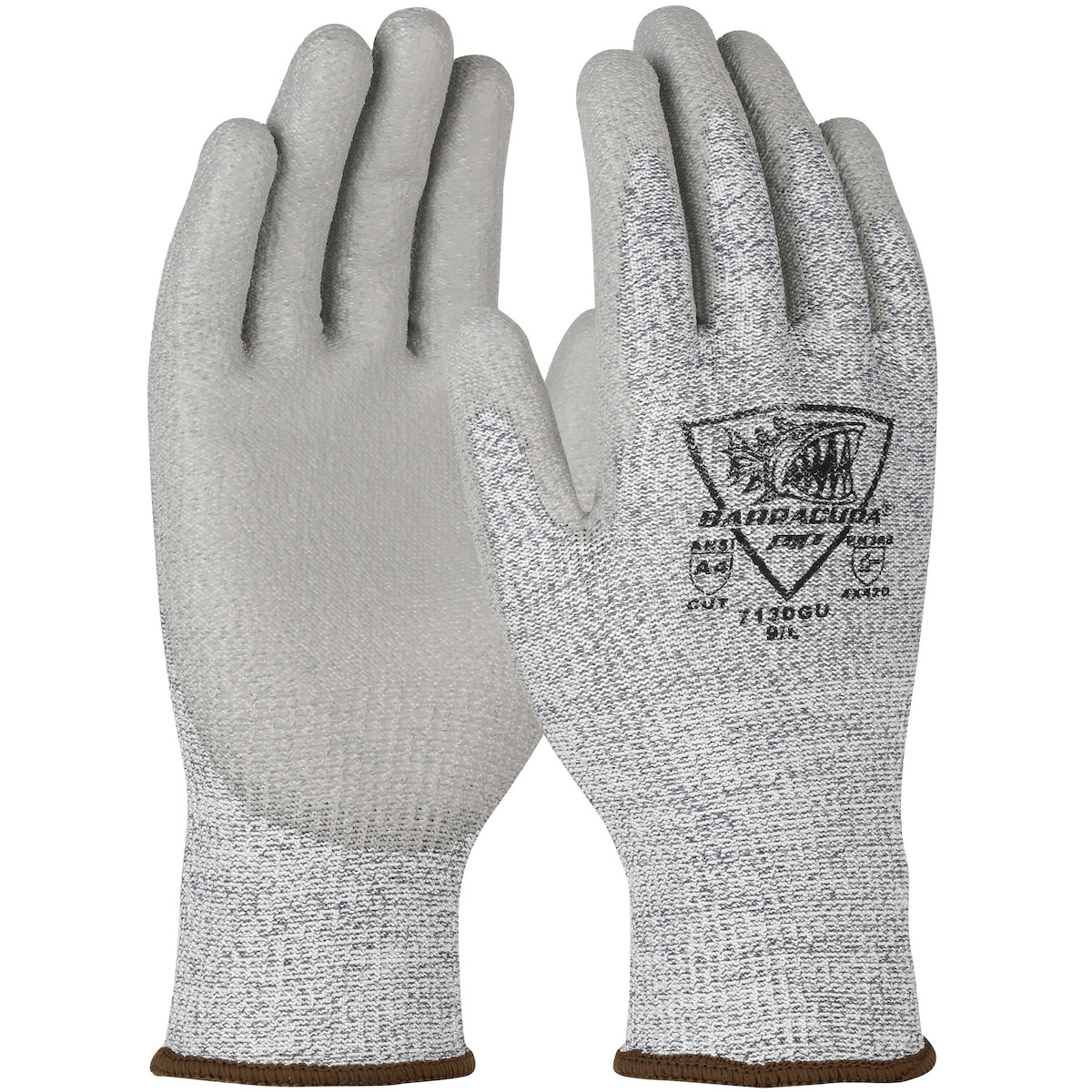 Barracuda® 713DGU  Cut Resistant Gloves, Size L, Gray, ANSI A4