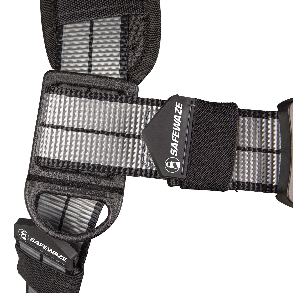 SAFEWAZE PRO+ Slate Full Body Harness: Alu 1D, Alu QC Chest/Legs (M)