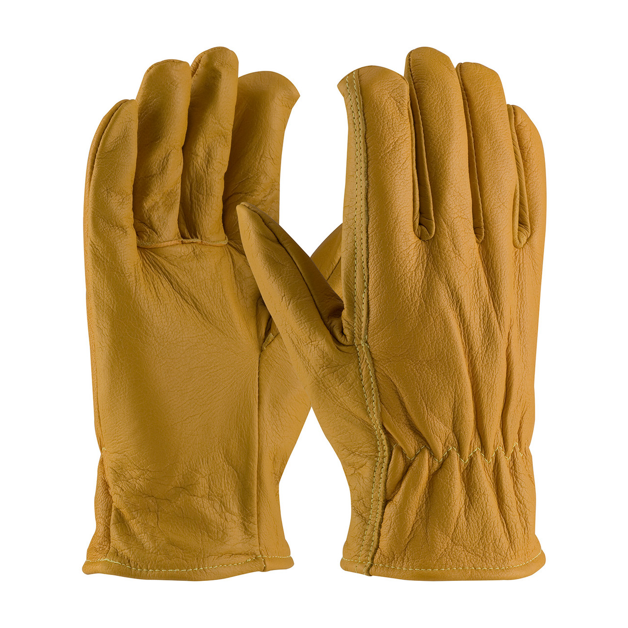 Kut Gard® 09-K3700  Leather Drivers, Size L, Tan, ANSI A2