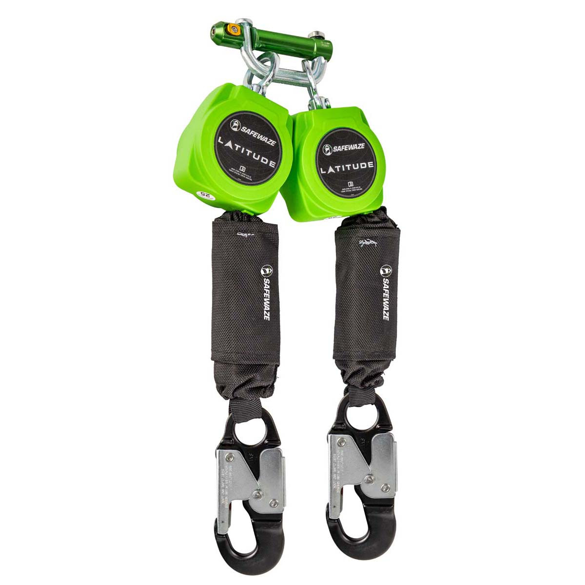 SafeWaze Latitude 6' Dual Web SRL: 9013 BWB, Alu Snap Hooks