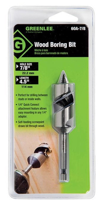 GREENLEE 7/8" Quick Change Auger Bit