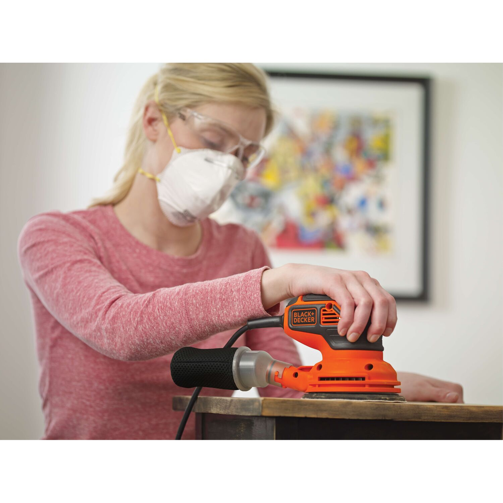 BLACK+DECKER 2.4A Random Orbit Sander with Paddle Actuation