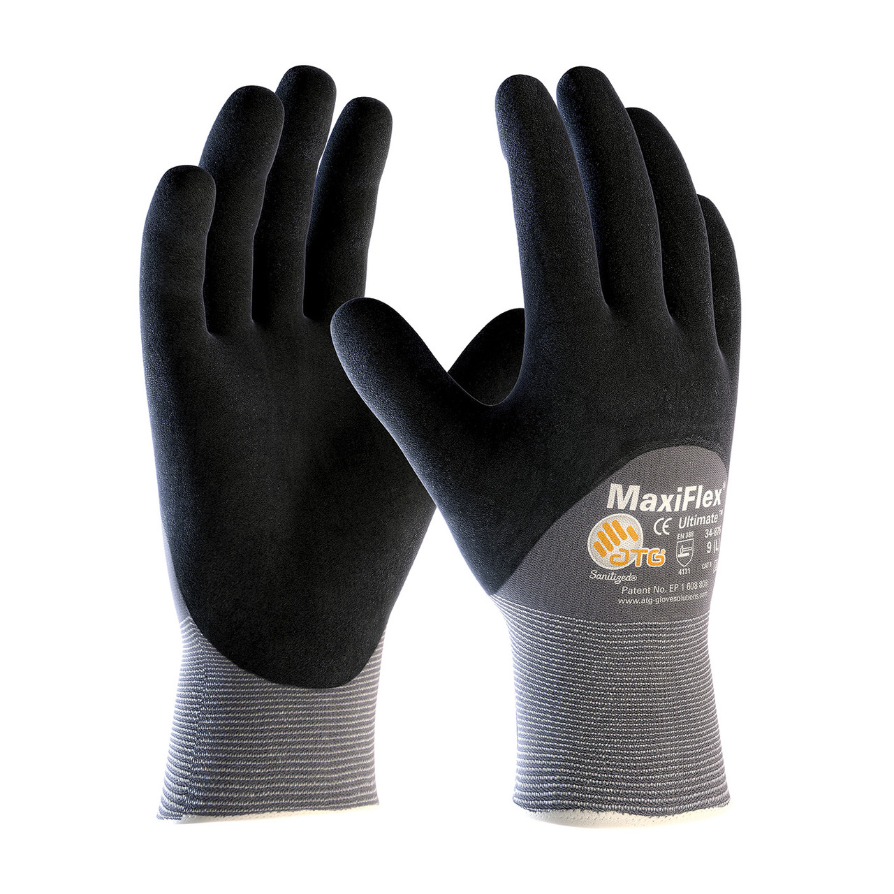 MaxiFlex® Ultimate™ 34-875  SeamlessGlove Coated, Size M, Gray