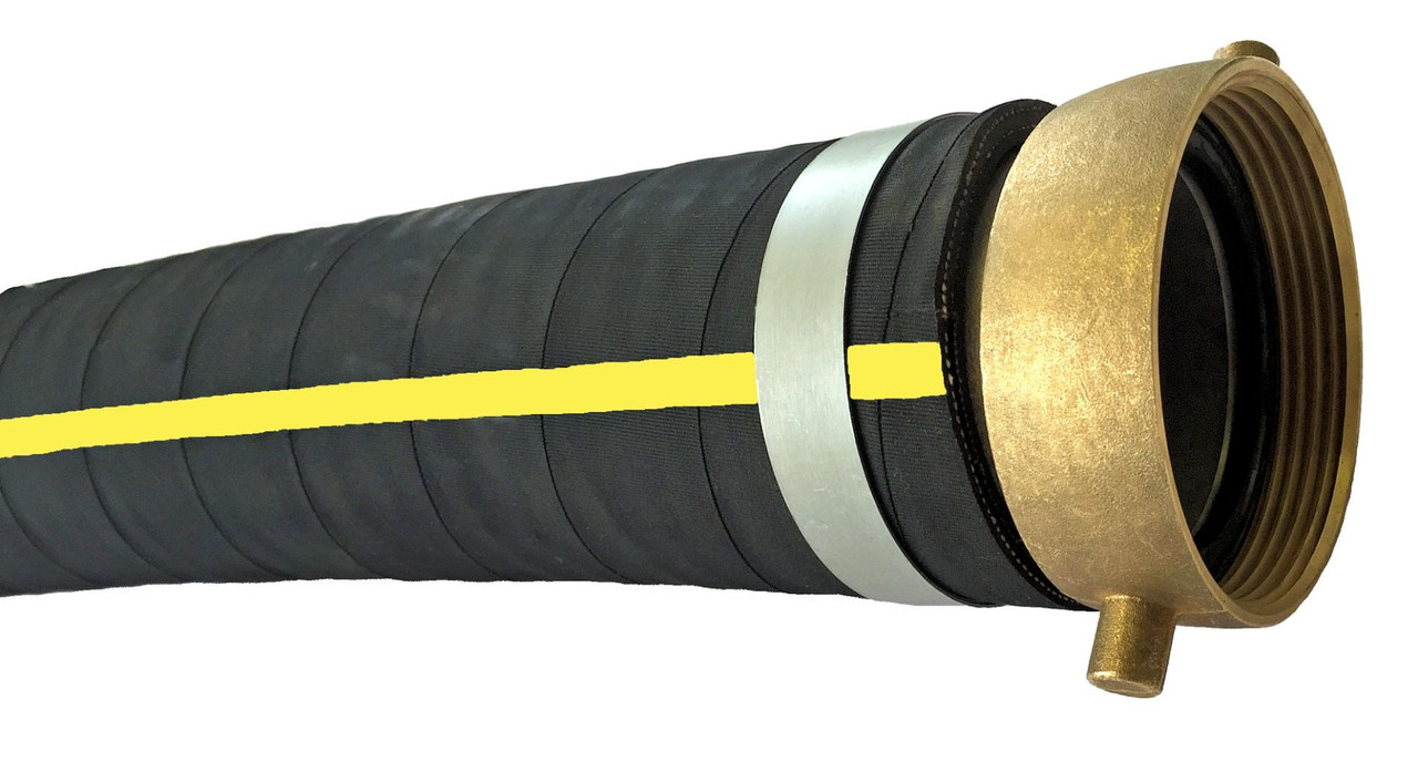 6" x 50ft M&F NPSH 2-PLY Rubber Discharge Hose 1/EA