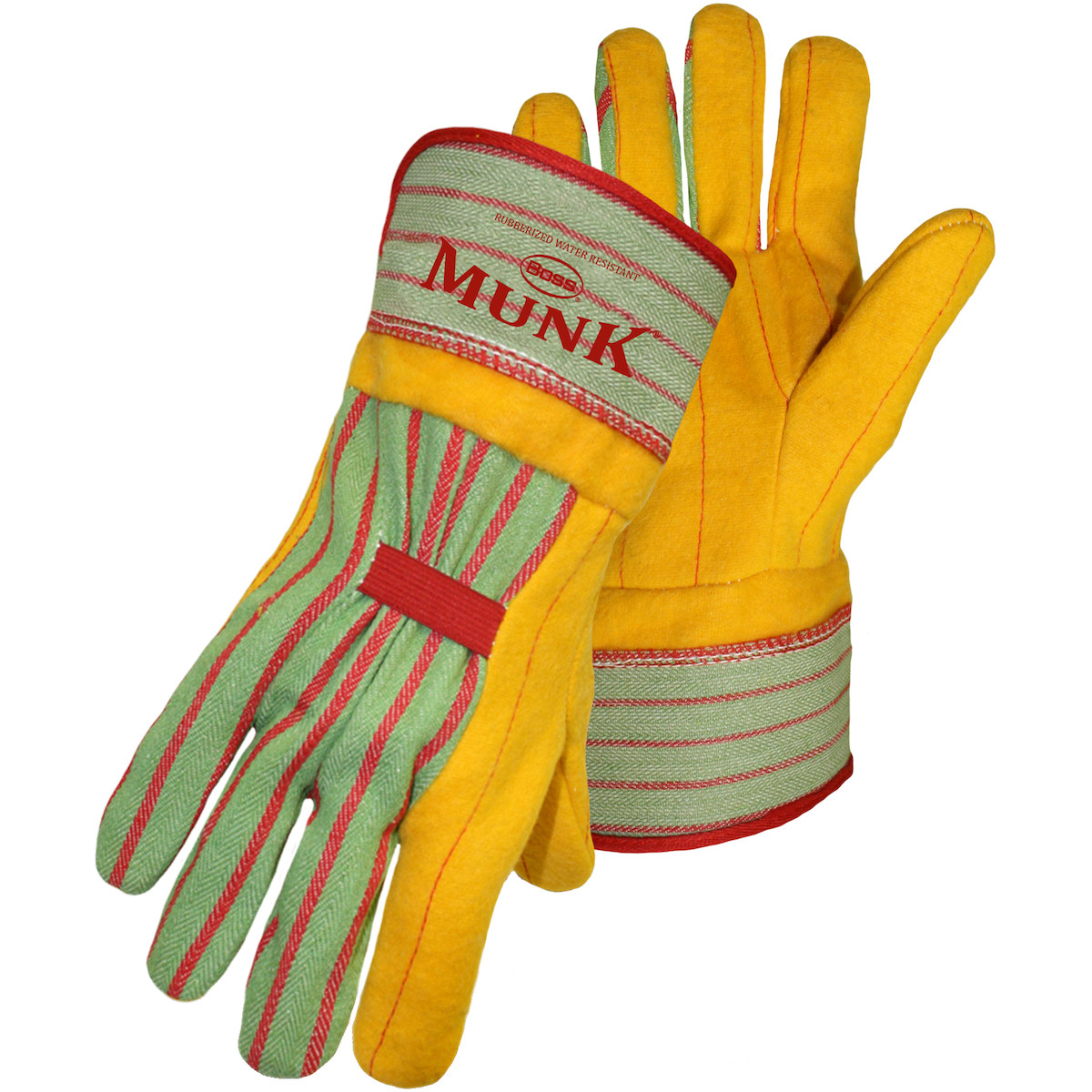 Boss® 1BC5510 Regular Weight Fabric Work Gloves, Size L, Gold