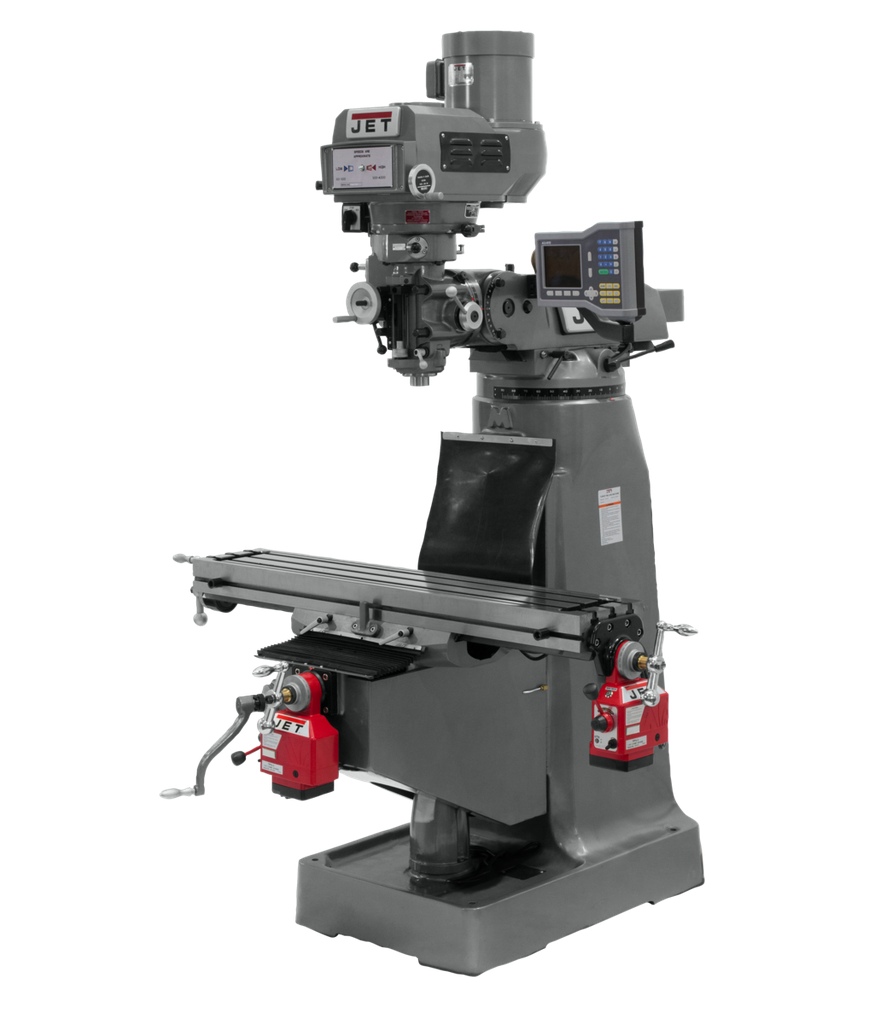 JTM-4VS-1 Mill With 3-Axis ACU-RITE 203 DRO (Knee) With X and Y-Axis Powerfeeds