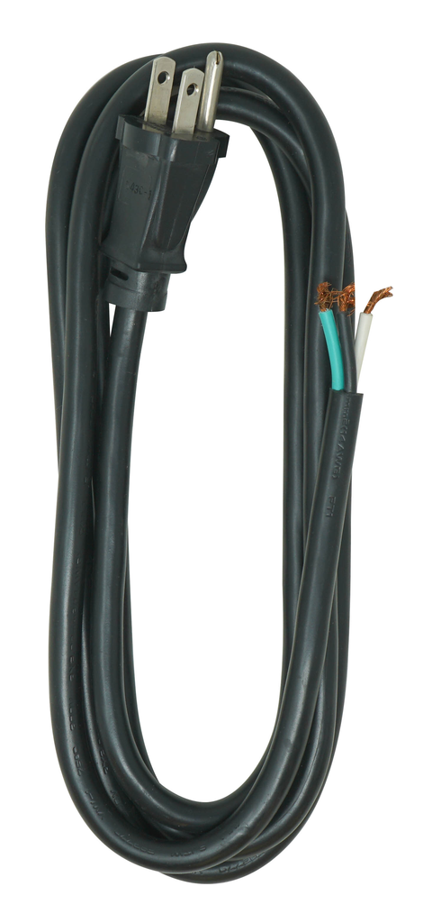 Southwire 6ft 14/3 SJTW Power Supply Cord - Vinyl Construction (Black) 25/BX