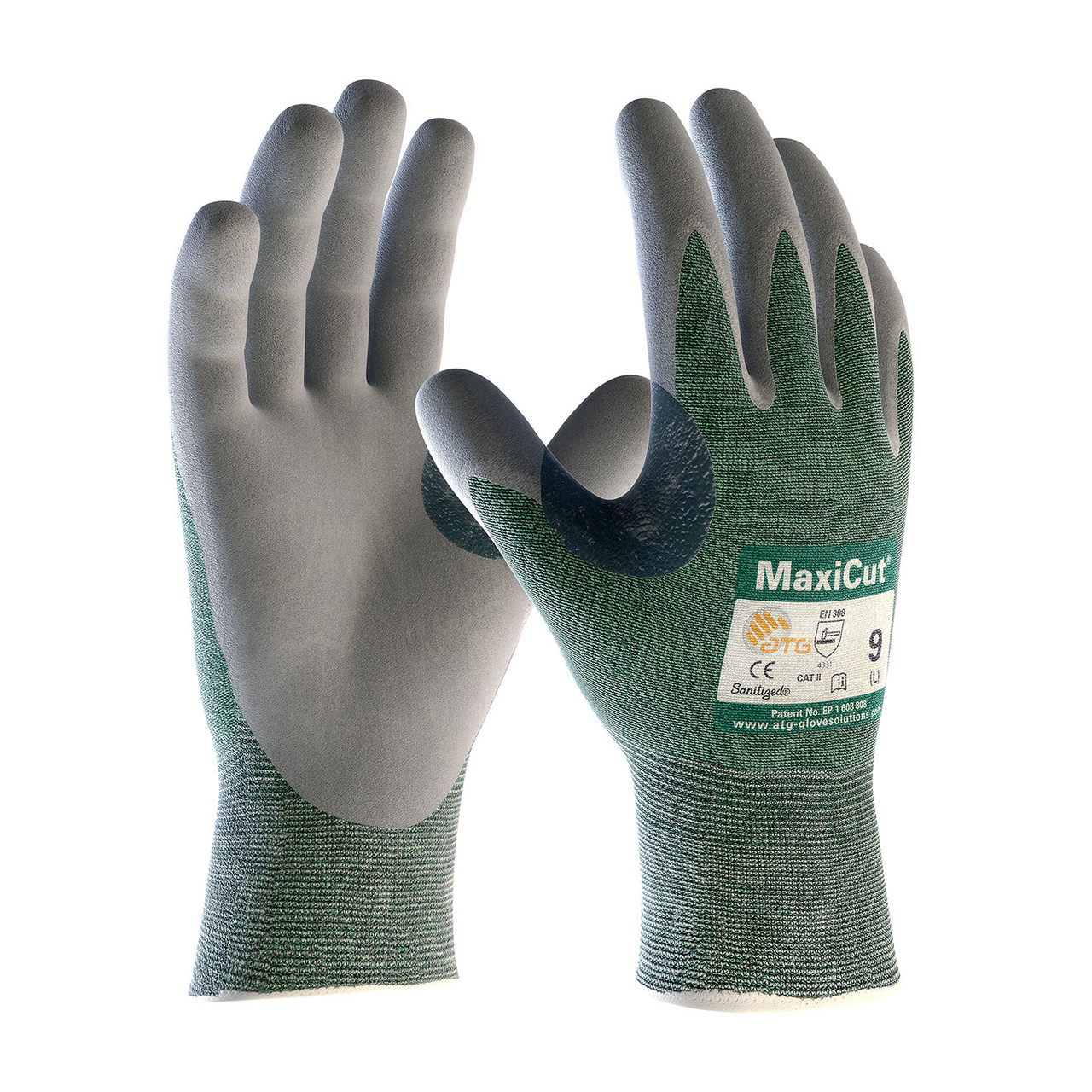 MaxiCut® 18-570  Cut Resistant Gloves, Size XS, Green, ANSI A2