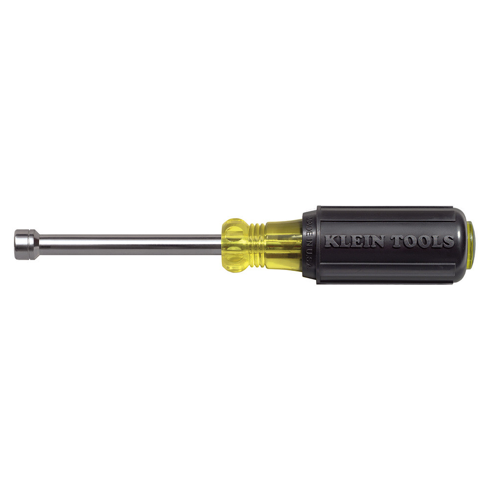 Klein 6 mm Cushion-Grip Nut Driver, 3" Hollow Shaft