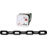 PLASTIC CHAIN,#8,BLACK,138'/SQ PL
