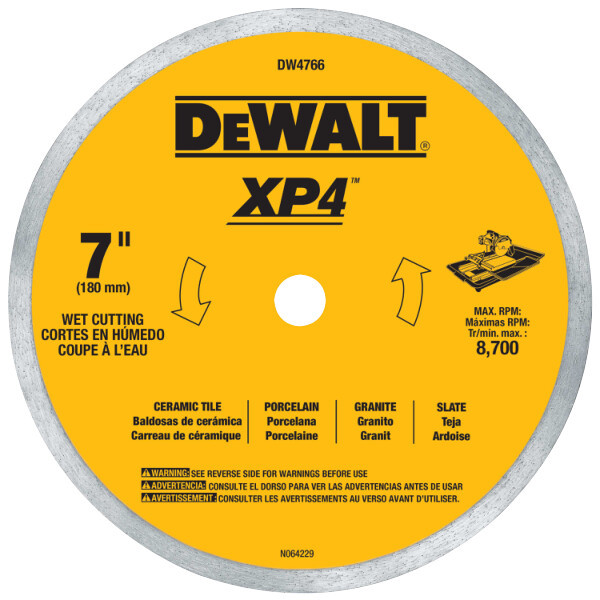 DEWALT 7-Inch By .060-Inch Porclean Tile Blade Wet
