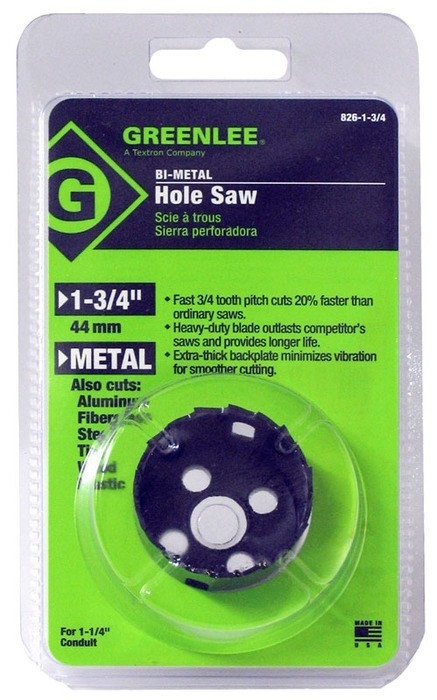 GREENLEE 1-3/4" Variable Pitch Hole Saw