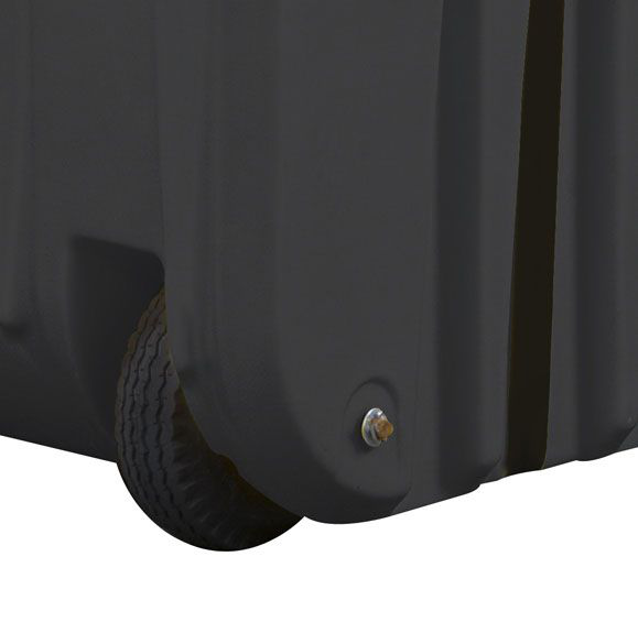 Spill Containment Indoor/Outdoor Drum Caddy, Fits 55 Gallon Drums, EcoPolyBlend™, Black - 28665