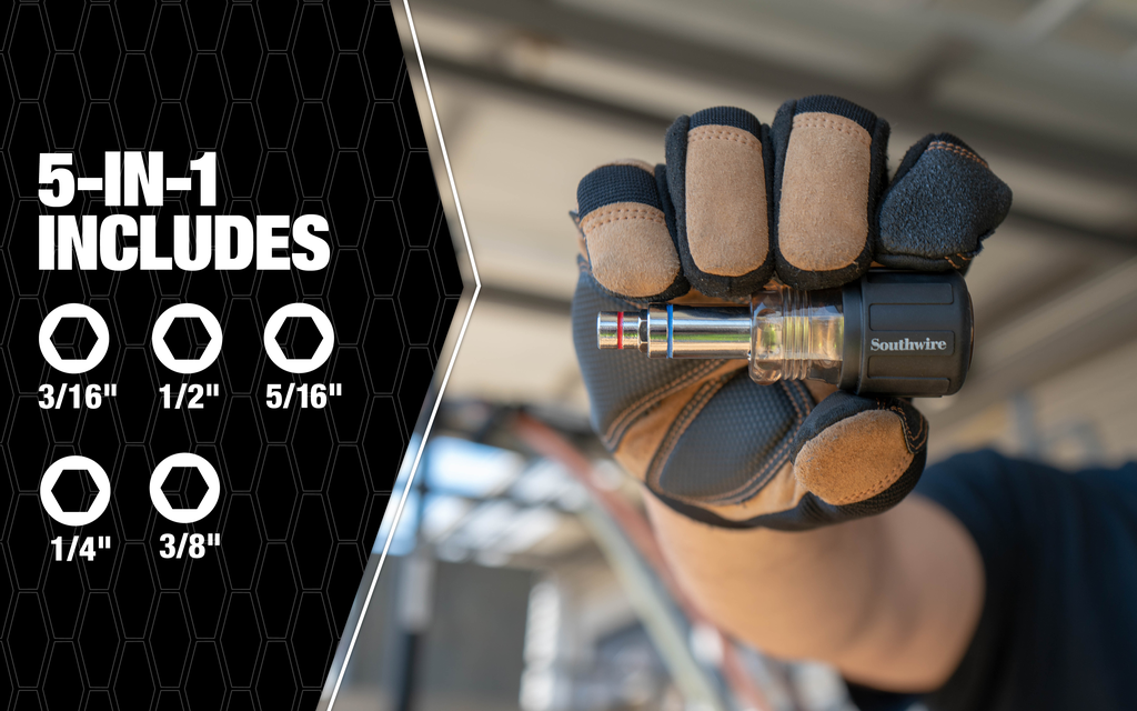 SOUTHWIRE NDS5N1, 5 IN 1 STUBBY NUT DRIVER(TRI)