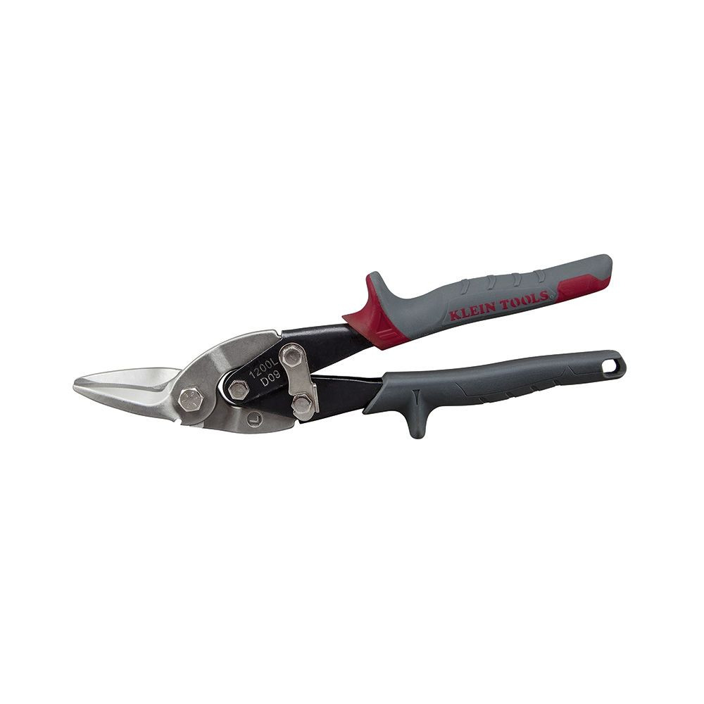Klein Aviation Snips with Wire Cutter, Left