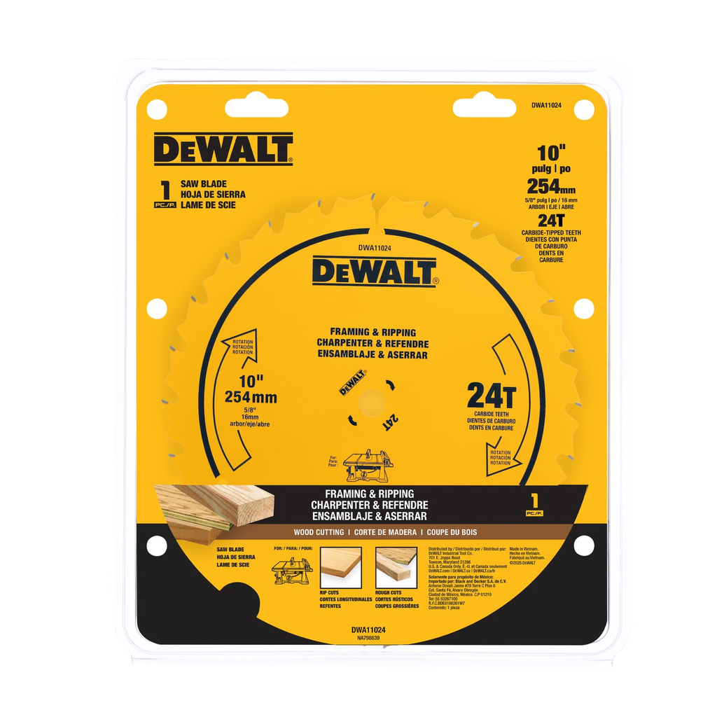 DEWALT 10 IN 24T SAW BLADE