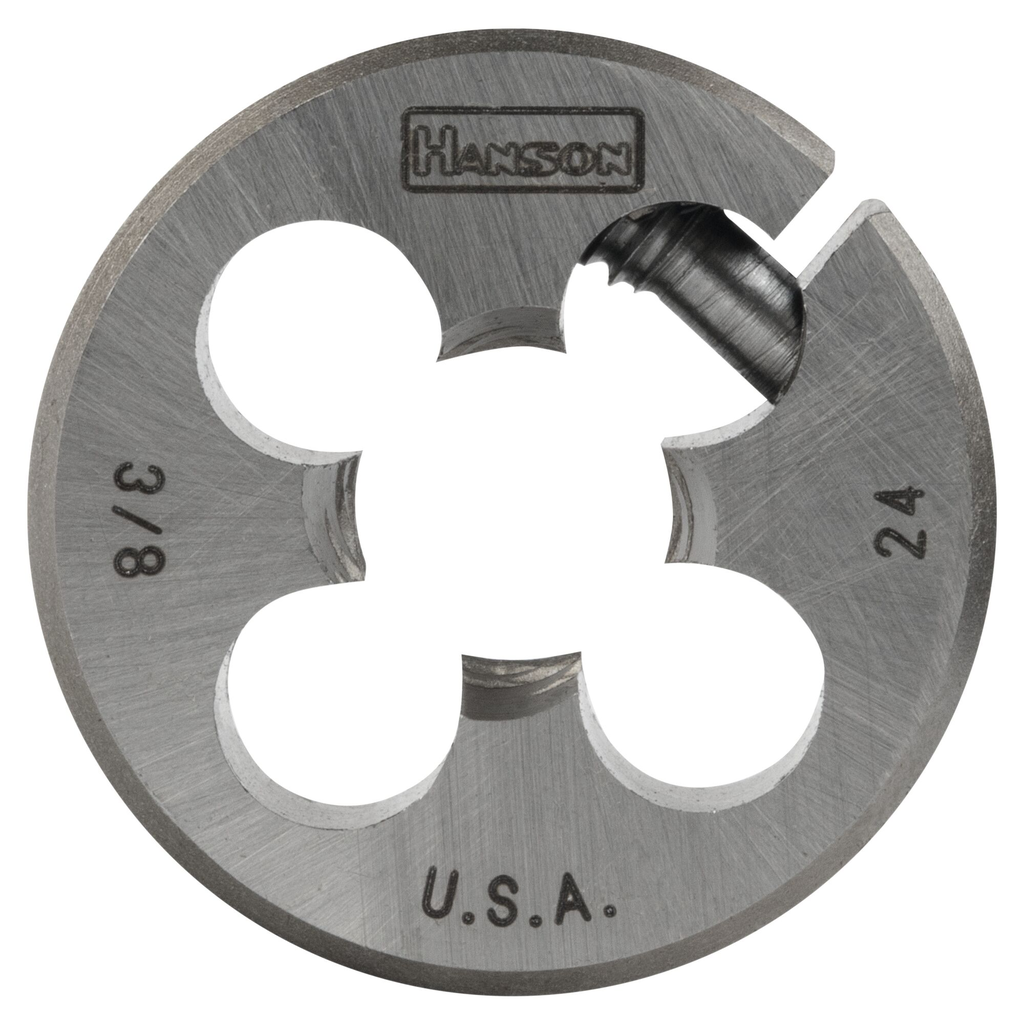 IRWIN DIE 3/8"-24NF 1" RD ADJ