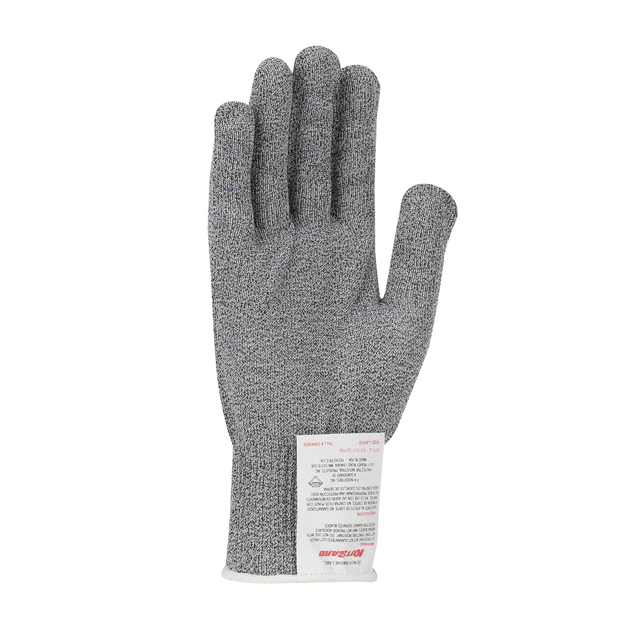 Claw Cover® 22-750G Lightweight Cut Resistant Gloves, Size XS, Gray, ANSI A5
