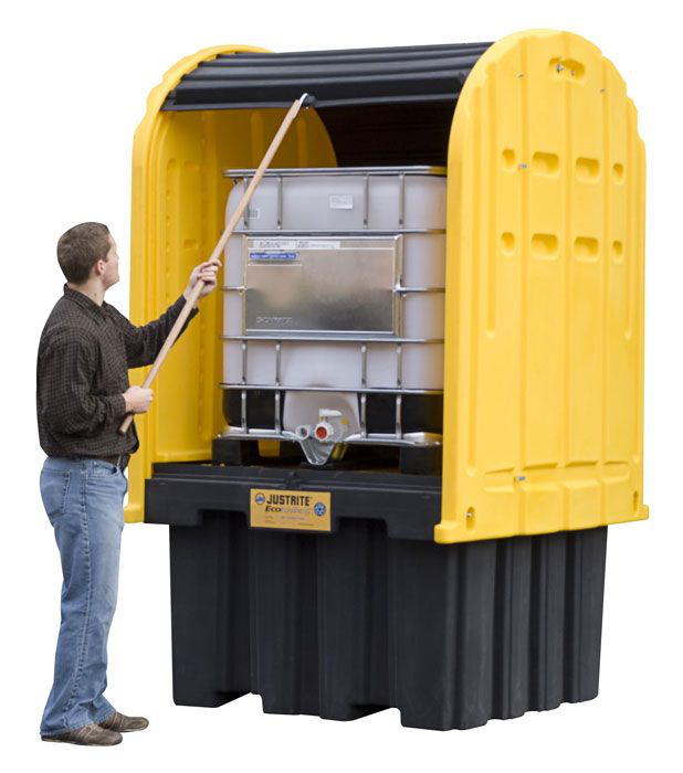 IBC Outdoor Shed With Pallet, Forklift Pockets, Rolltop Doors, EcoPolyBlend™ - 28677
