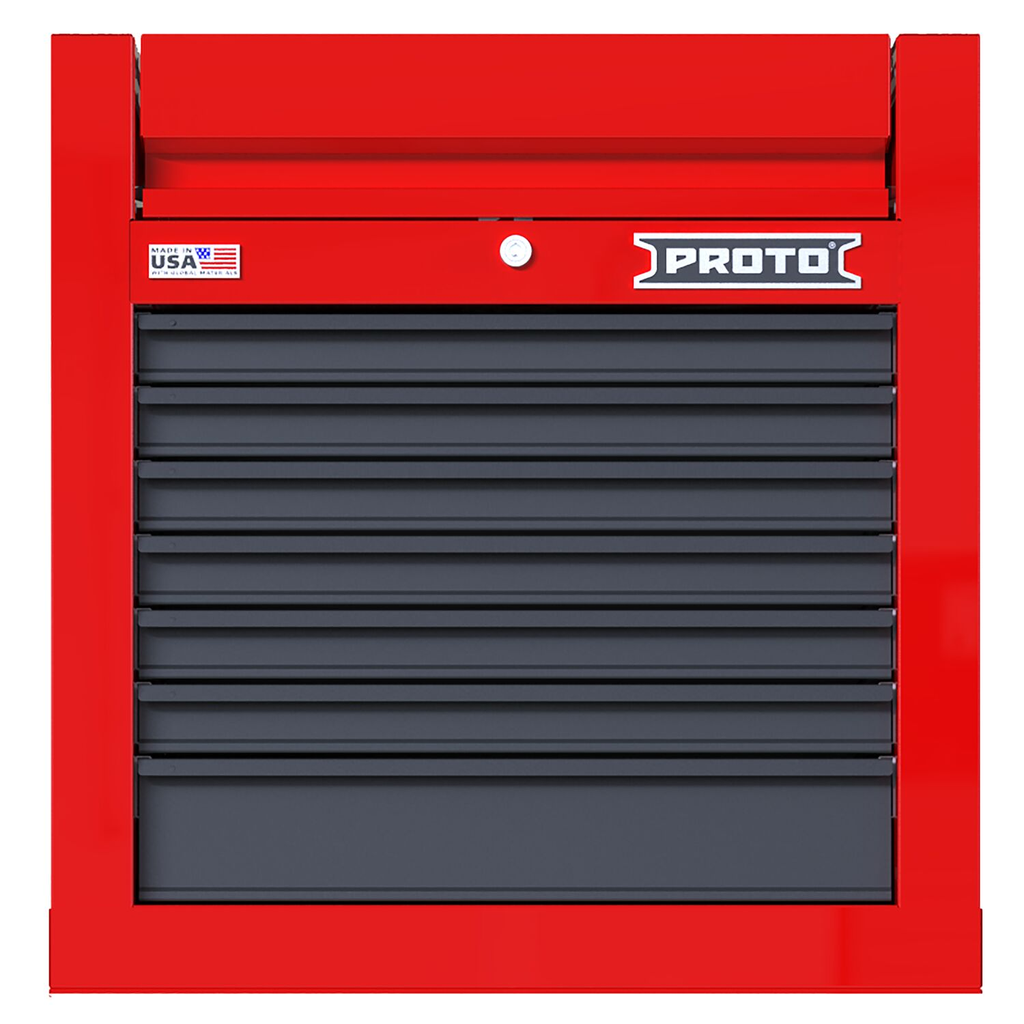 PROTO 27 In 7 Drawer Top Chest Red Gray
