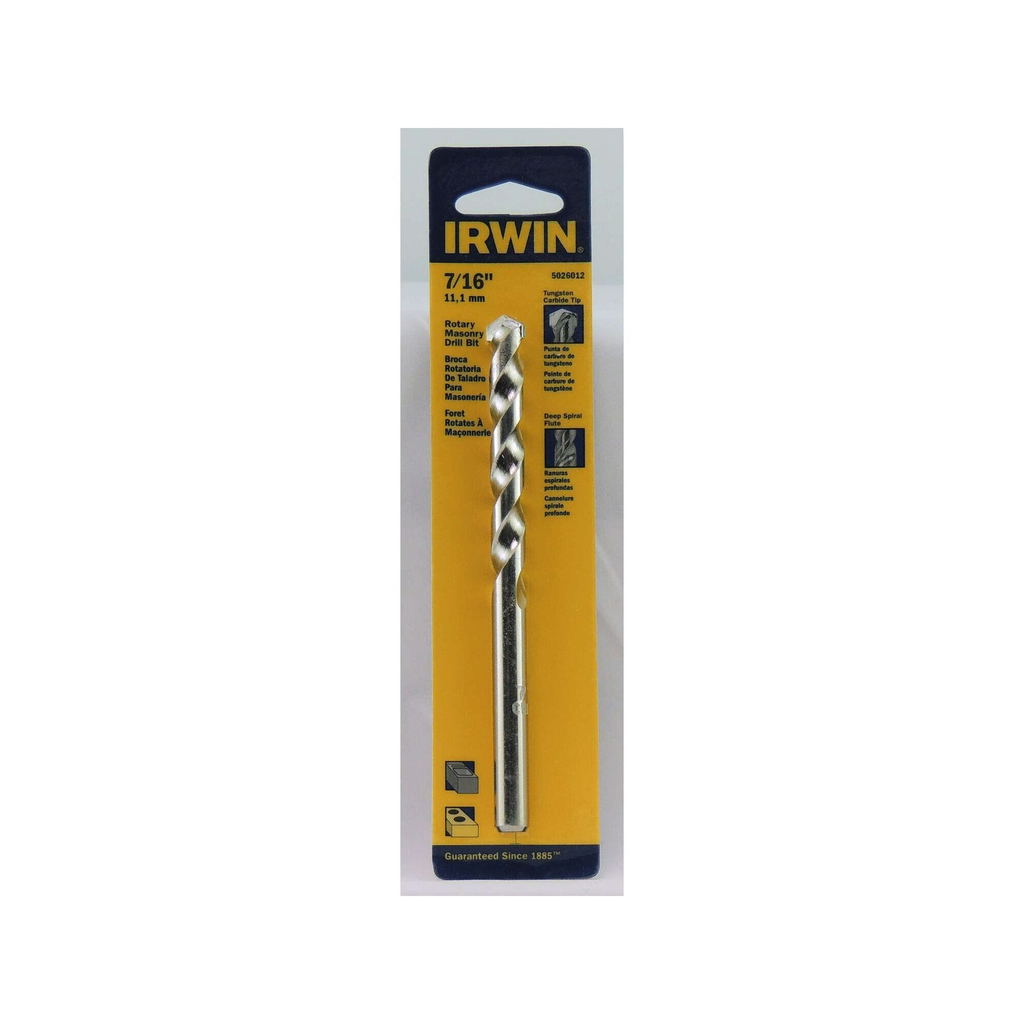 IRWIN DRL BIT 7/16" X 6" MSNRY