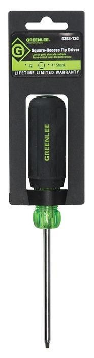 GREENLEE Square-Recess Tip Driver - #2 x 4"