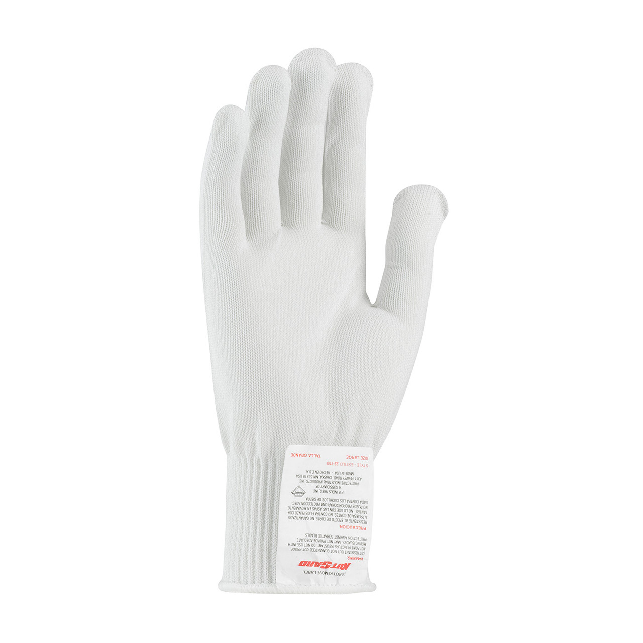 Claw Cover® 22-750 Lightweight Cut Resistant Gloves, Size L, White, ANSI A5