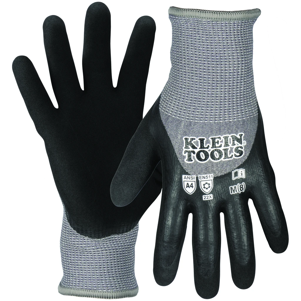 Winter Knit Dipped Gloves, Cut Level A4, Touchscreen, Medium