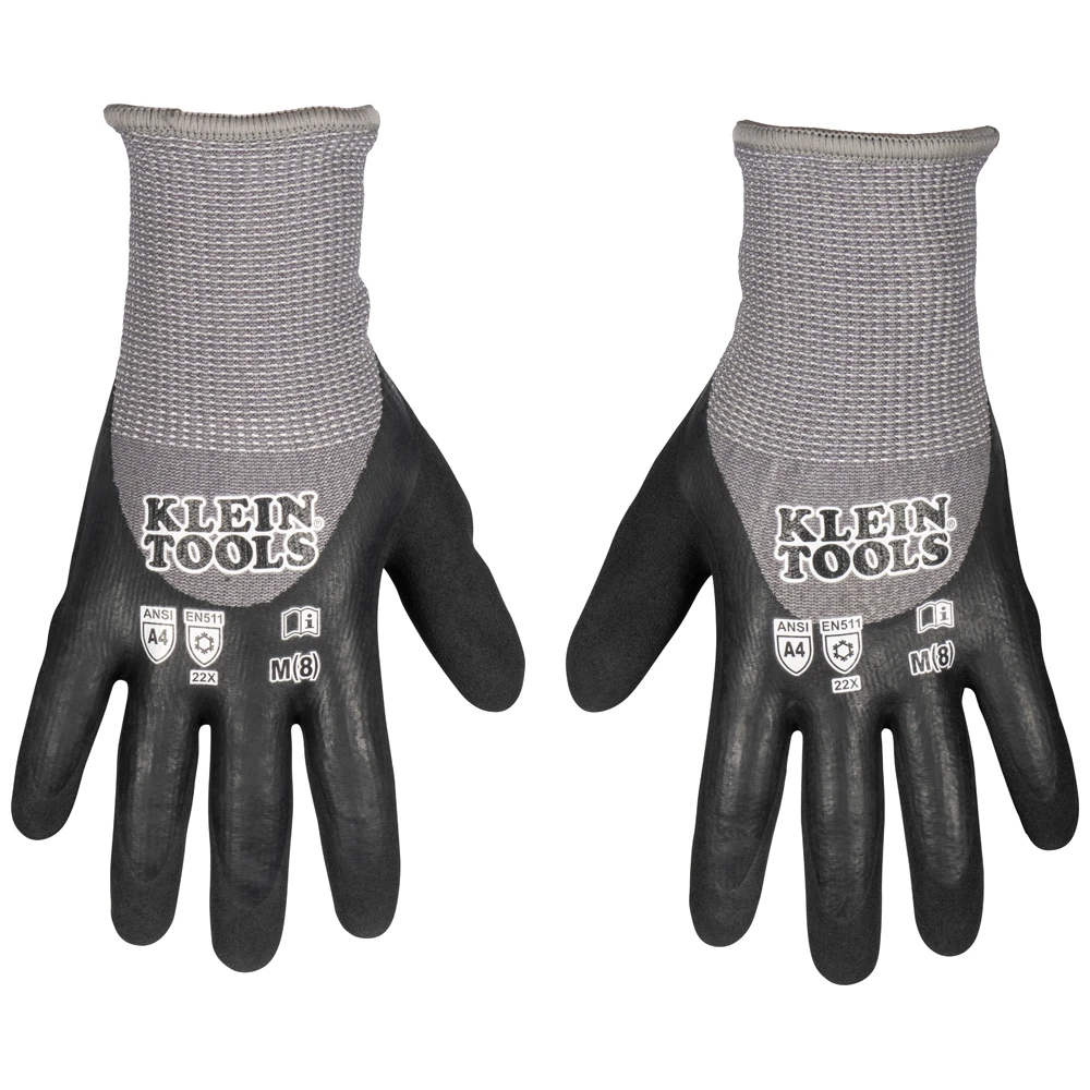 Winter Knit Dipped Gloves, Cut Level A4, Touchscreen, Medium