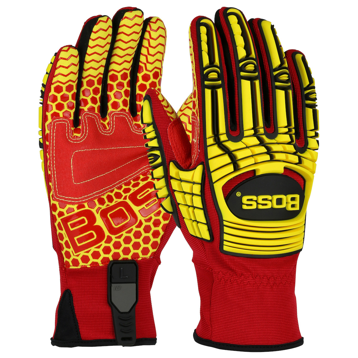 Boss® 120-MP2415  Hi Performance Glove, Size L, Red, ANSI A5