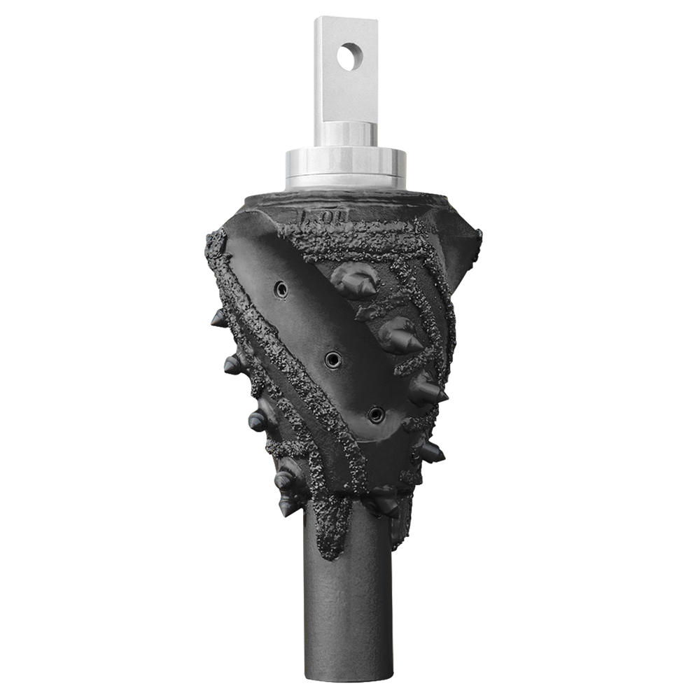 AMERICAN HDD CAST BODY SPIRAL FLUTED BACKREAMER with BOLT-ON SWIVEL  12" Cut  10.0" Pack Diameter 2-3/8" REG (Box x Swivel) w/ Rotary Teeth and 30K Swivel