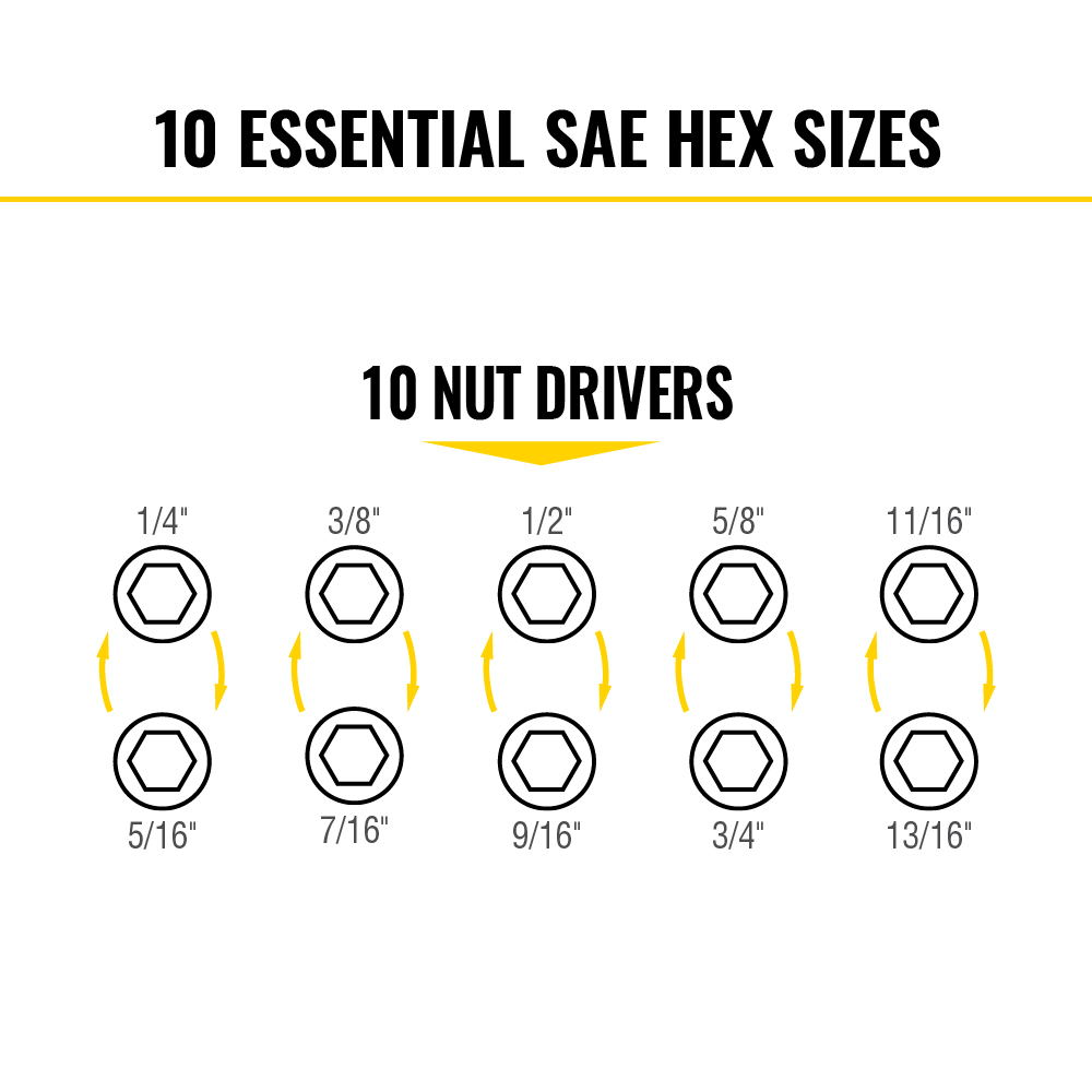 Heavy Duty Flip Impact Socket Set, SAE, 8-Piece