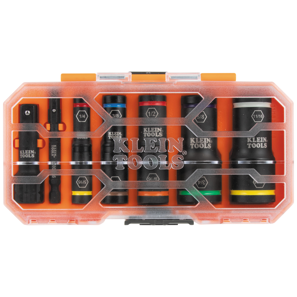 Heavy Duty Flip Impact Socket Set, SAE, 8-Piece