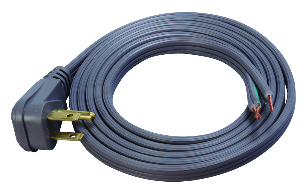 Southwire 6ft 16/3 SPT-3 -R/Angle Power Supply Cord - Flat SPT-3 Construction (Grey) 25/BX