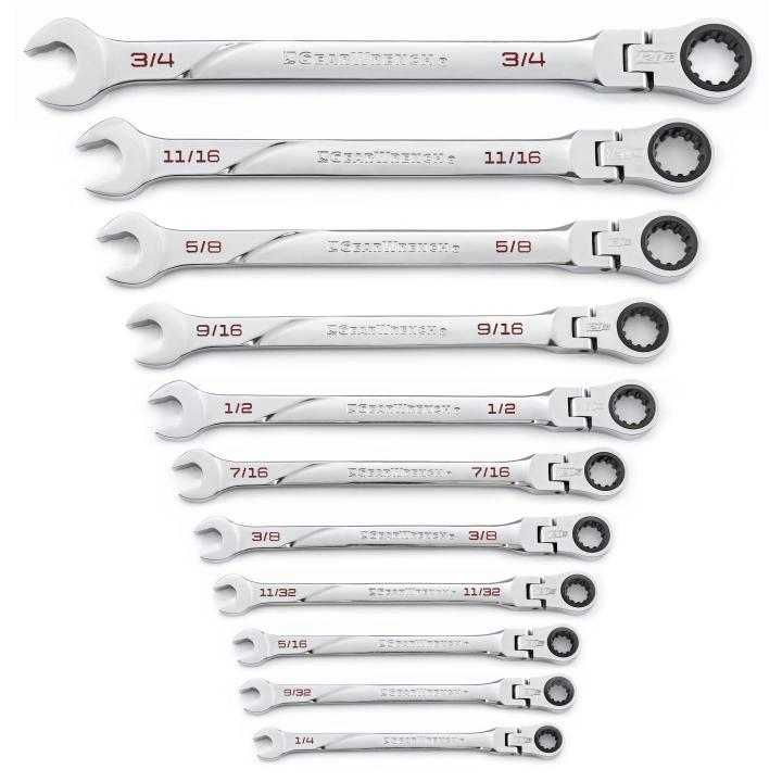 SET WR RAT COMB FLEX 120XP SAE 11PC