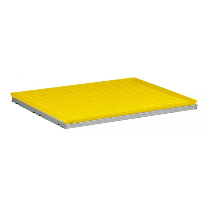 SpillSlope® Steel Shelf with Yellow Polyethylene Tray for 22 Gallon Undercounter Safety Cabinet - 29061
