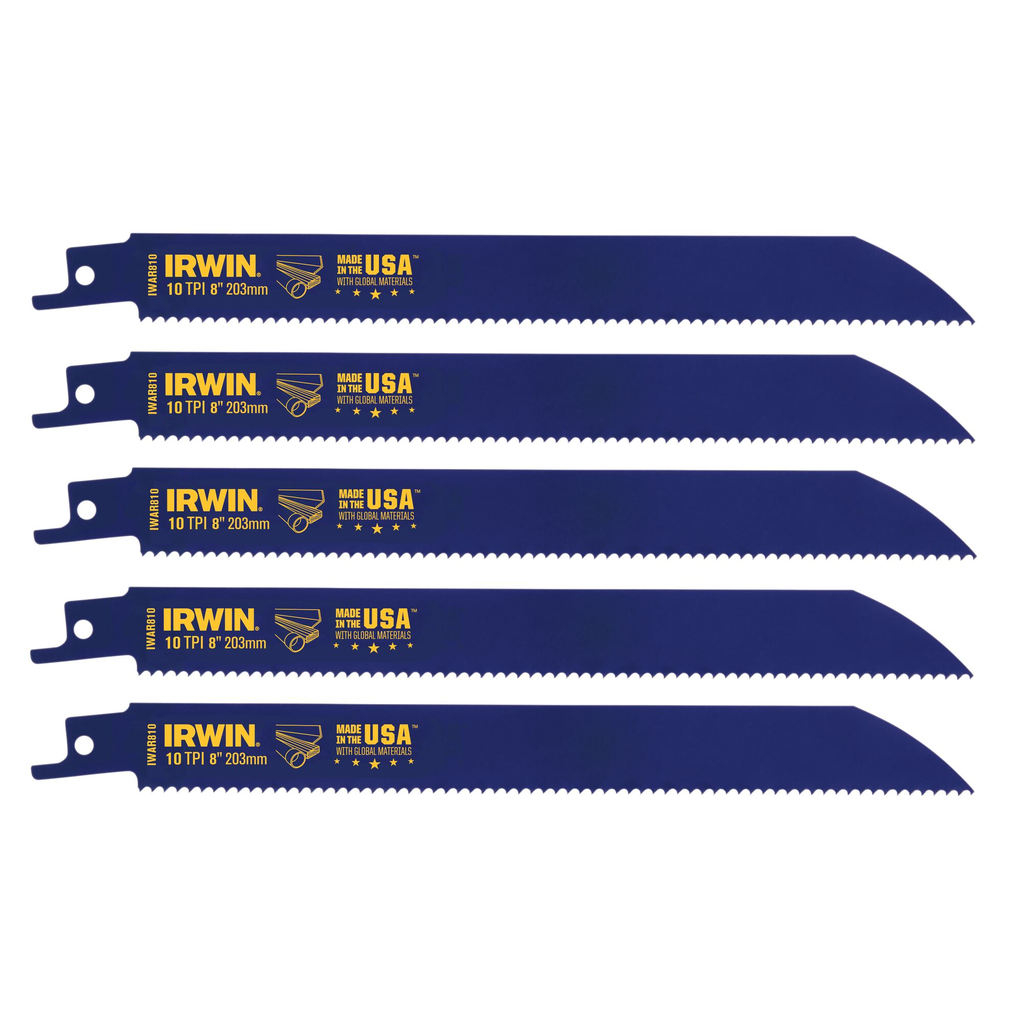 IRWIN RECIP 8" 10TPI 5PK