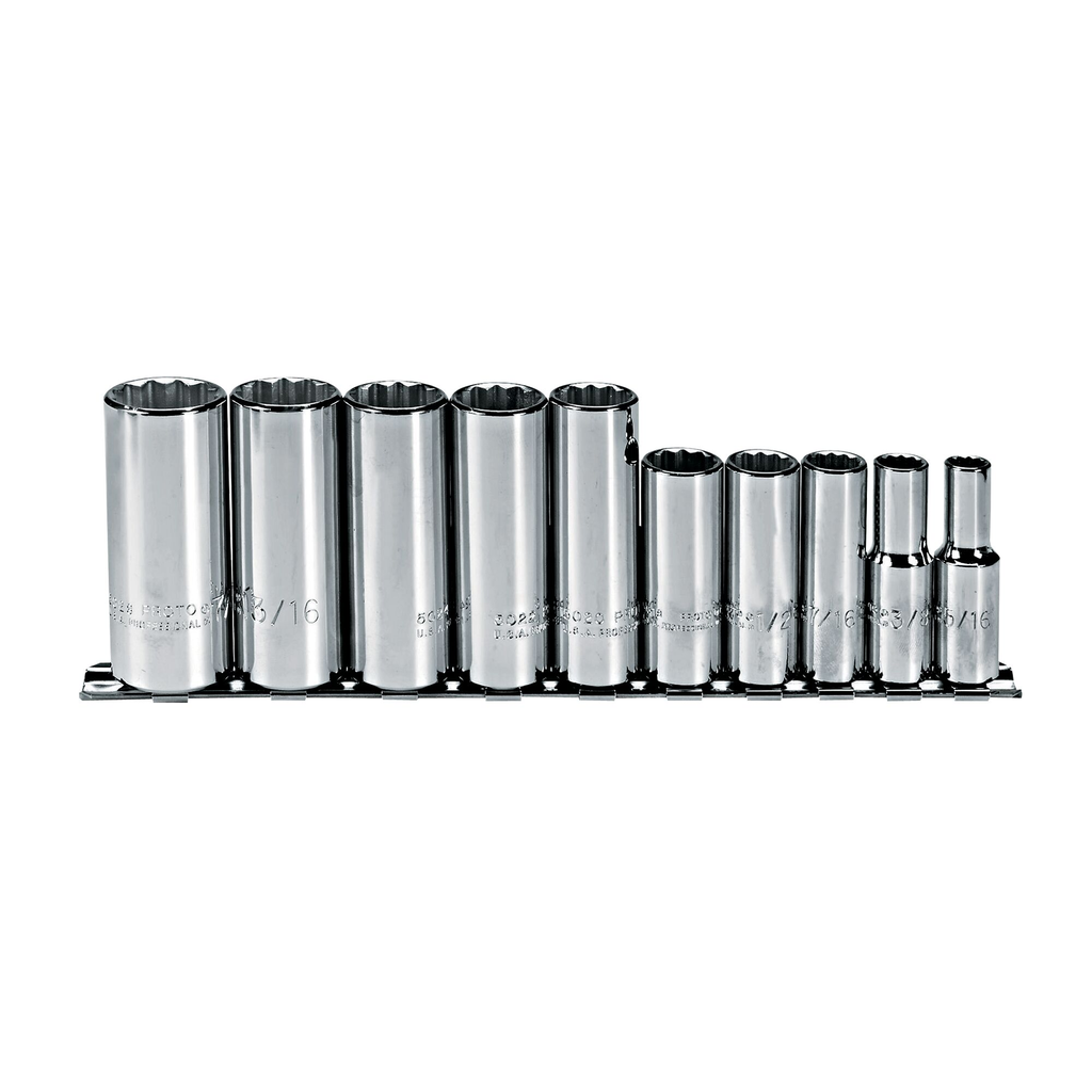 PROTO Set Skt 3/8Dr 10Pc 12Pt D