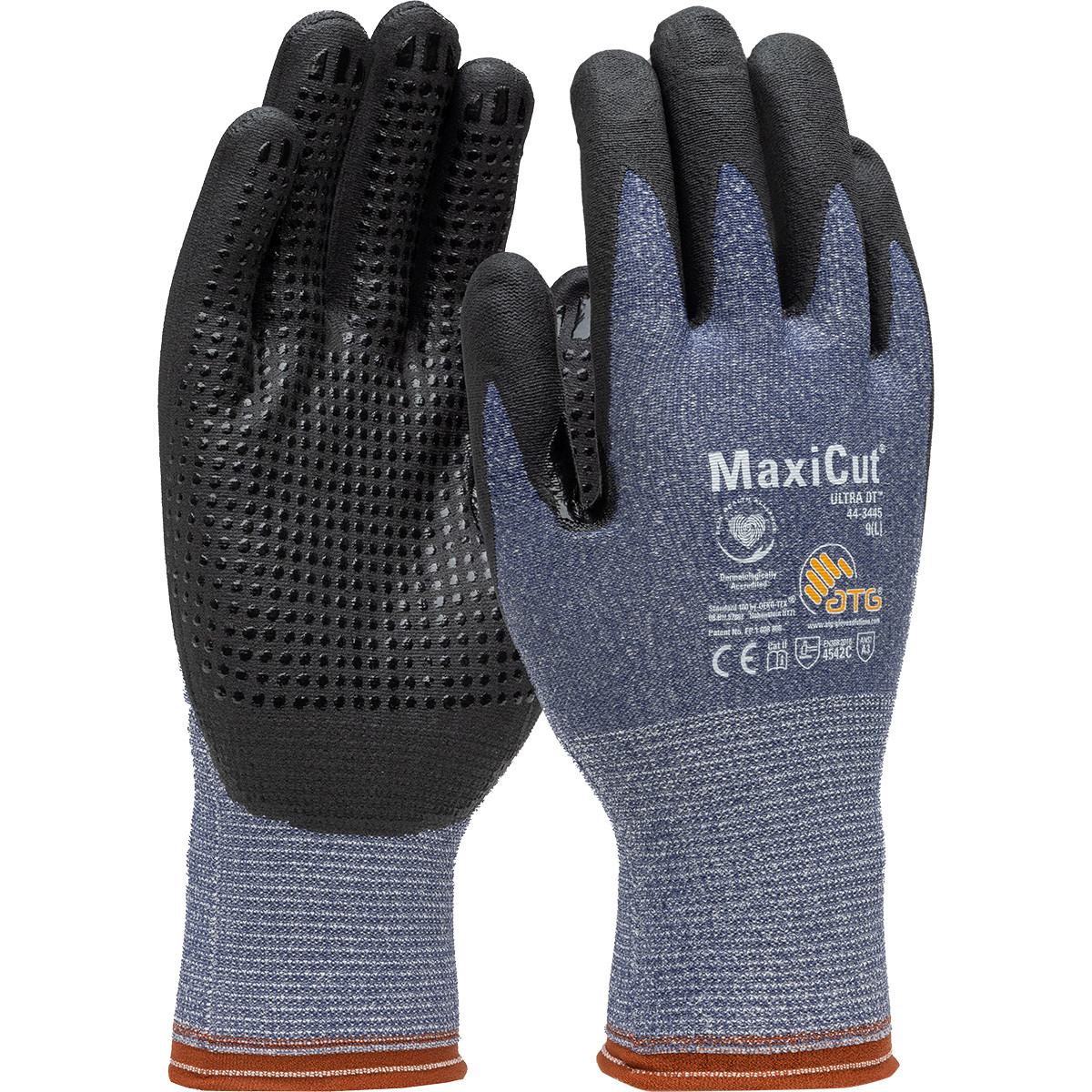 MaxiCut® Ultra DT™ 44-3445  Cut Resistant Gloves, Size S, Blue, ANSI A3