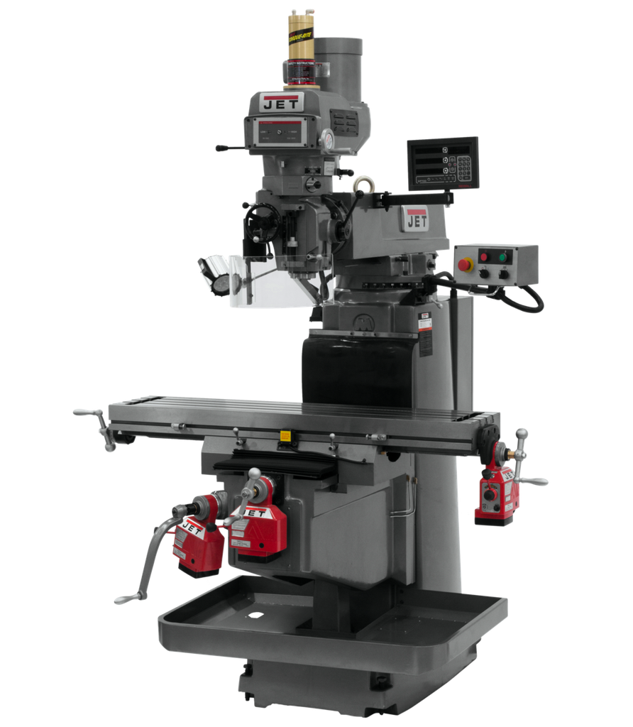 JTM-1254VS with NEWALL DP700 DRO X, Y & Z Powerfeeds & Air Power Drawbar