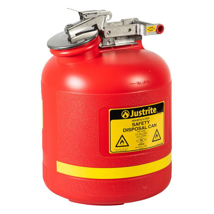 5-Gallon, Polyethylene Safety Can for Liquid Disposal, Red - 14765