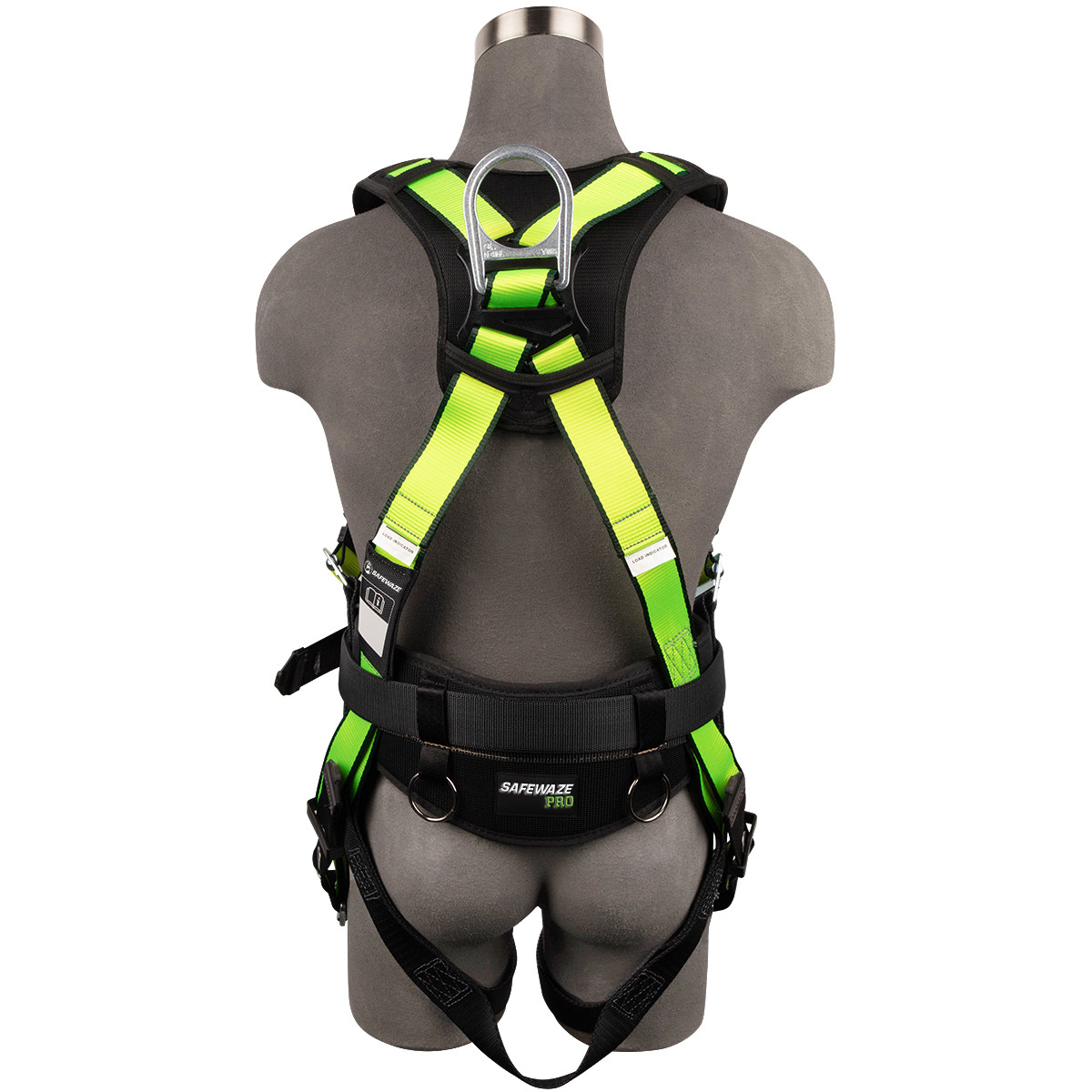 SafeWaze PRO Construction Harness: 1D, QC Chest, TB Legs, Fixed Waist Pad  (S)