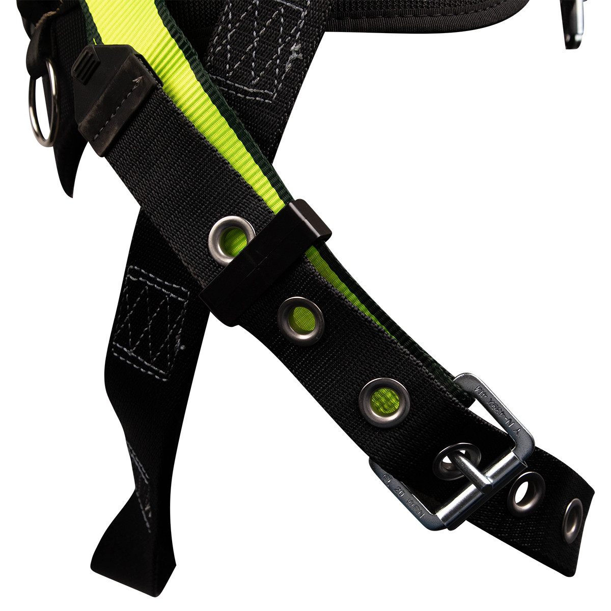 SafeWaze PRO Construction Harness: 1D, QC Chest, TB Legs, Fixed Waist Pad  (S)