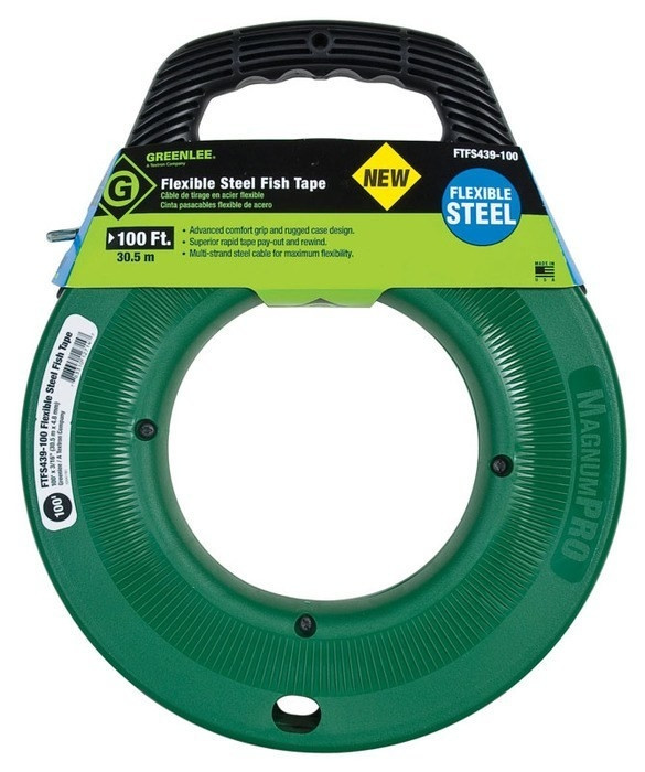 GREENLEE 100' Flexible Steel Fish Tape
