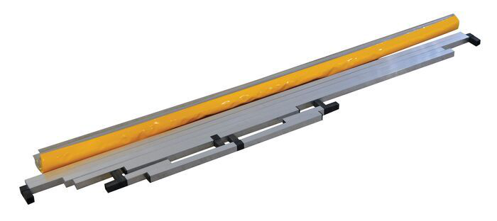 6' x 5' Free Standing Workspace Cough and Sneeze Guard, PVC in Aluminum Frame - 15610