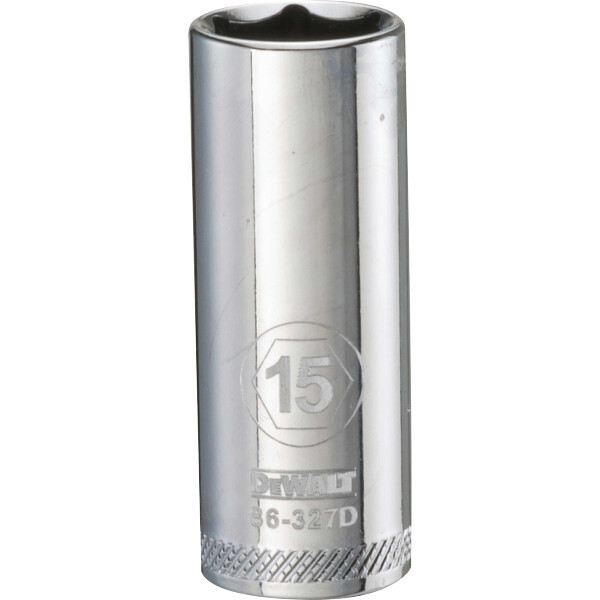 DEWALT 6 Point 3/8'' Drive Deep Socket 15Mm
