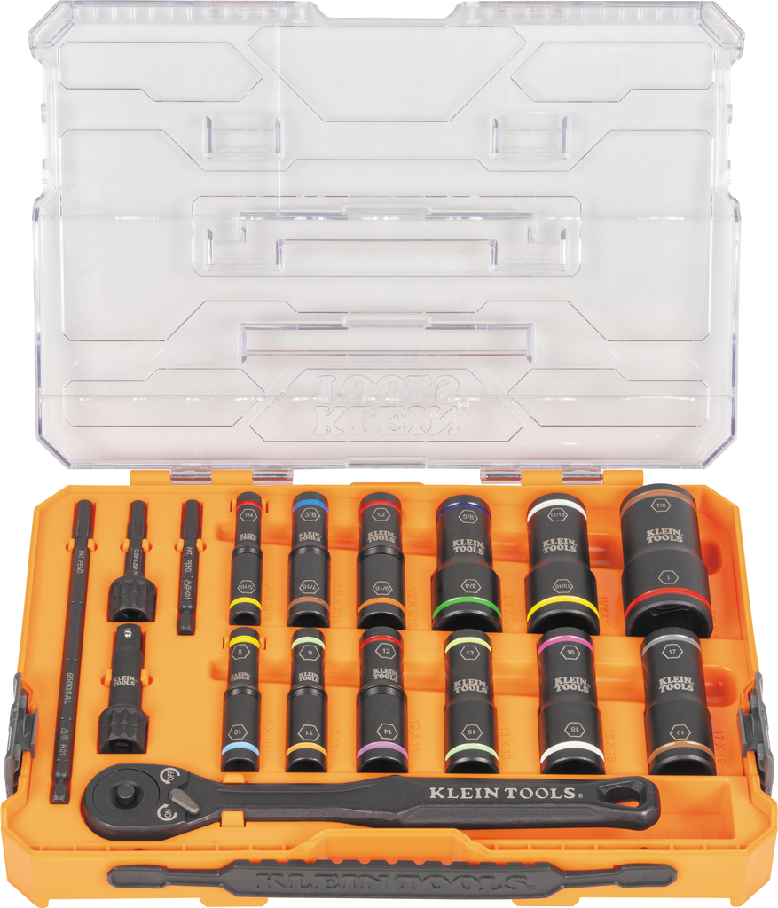 KNECT™ Flip-24 Deep-Well, Heavy-Duty Impact Socket Set, SAE and Metric