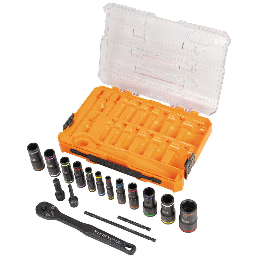 KNECT™ Flip-24 Deep-Well, Heavy-Duty Impact Socket Set, SAE and Metric