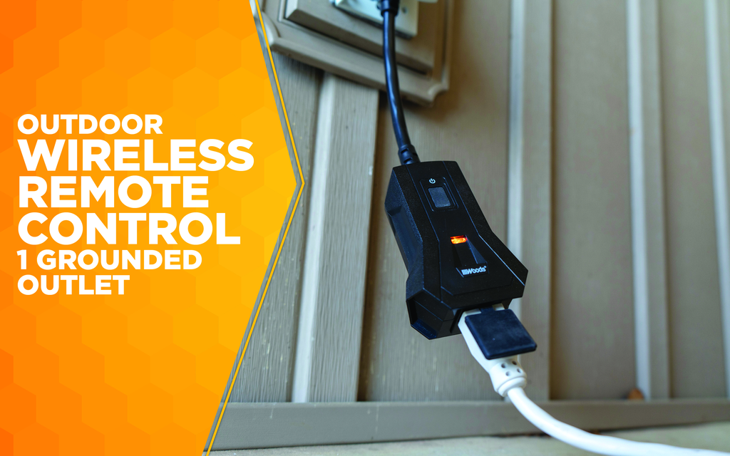 Woods OUTDOOR WIRELESS REMOTE CONTROL, 1 GROUNDED OUTLET 6/BX